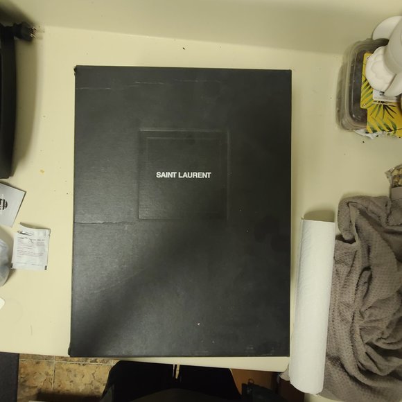 *RARE* Saint Laurent YSL Men's Red Black - Picture 2 of 10